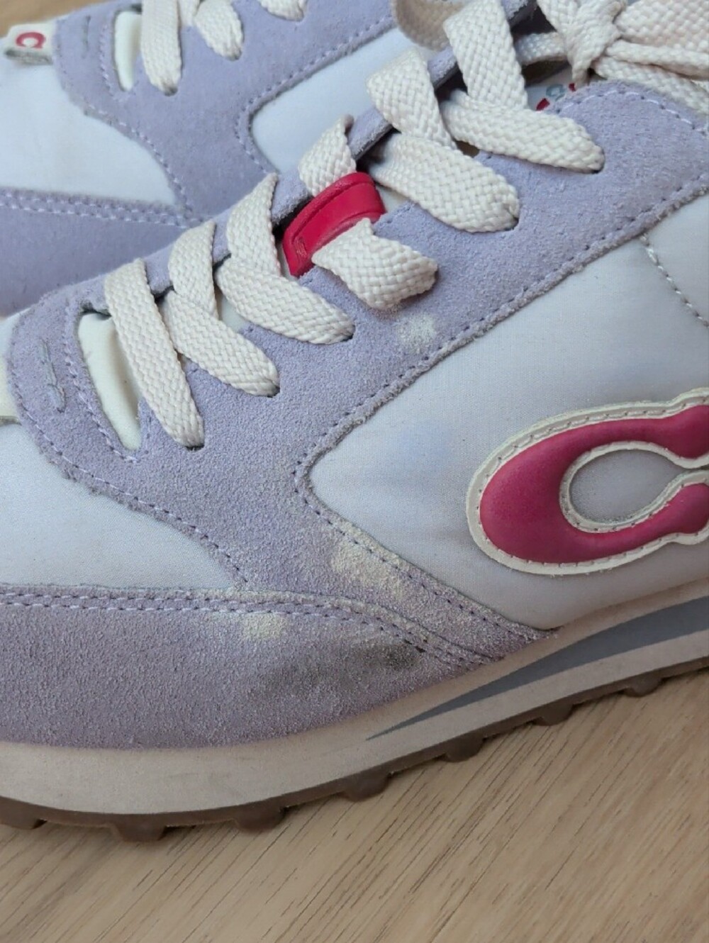 ❤️ Coach Women's Running Sneakers Light Purple And Red - Picture 4 of 11